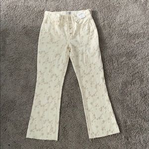 Embroidered Denim pants
